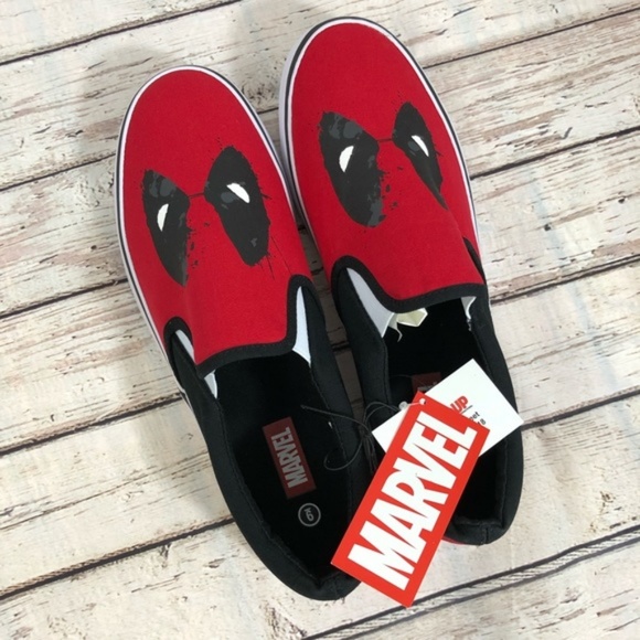 Other - Men's Marvel Deadpool Canvas Slip-On Shoe Sneaker